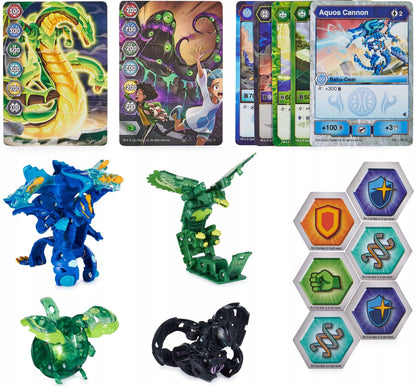 BAKUGAN LEGENDS MŪŠIŲ RINKINYS IŠ 5 KORTO FIGŪRŲ