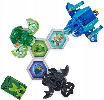 BAKUGAN LEGENDS MŪŠIŲ RINKINYS IŠ 5 KORTO FIGŪRŲ