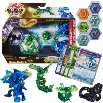 BAKUGAN LEGENDS MŪŠIŲ RINKINYS IŠ 5 KORTO FIGŪRŲ