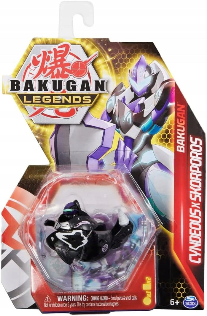 BAKUGAN LEGENDS FIGURE BATTLE BALL CYNDEOUS X SKORPOROS Juodas