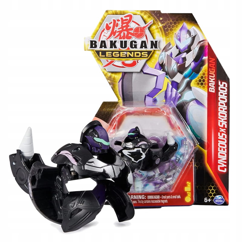 BAKUGAN LEGENDS FIGURE BATTLE BALL CYNDEOUS X SKORPOROS Juodas