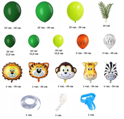 Safari themed balloon decoration kit