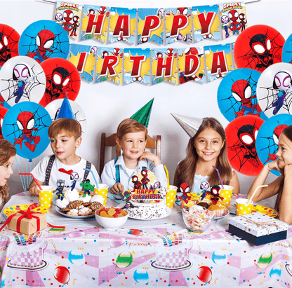 Žmogaus voro (Spiderman) gimtadienio dekoracijų rinkinys - PartyGo