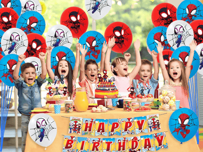 Žmogaus voro (Spiderman) gimtadienio dekoracijų rinkinys - PartyGo